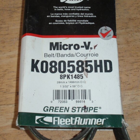 Serpentine Belt-Fleetrunner Heavy Duty Micro-V Belt Gates K080585HD - FAST SHIP! - Picture 2 of 2